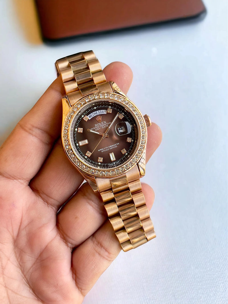 Golden Rolex Watch For Men