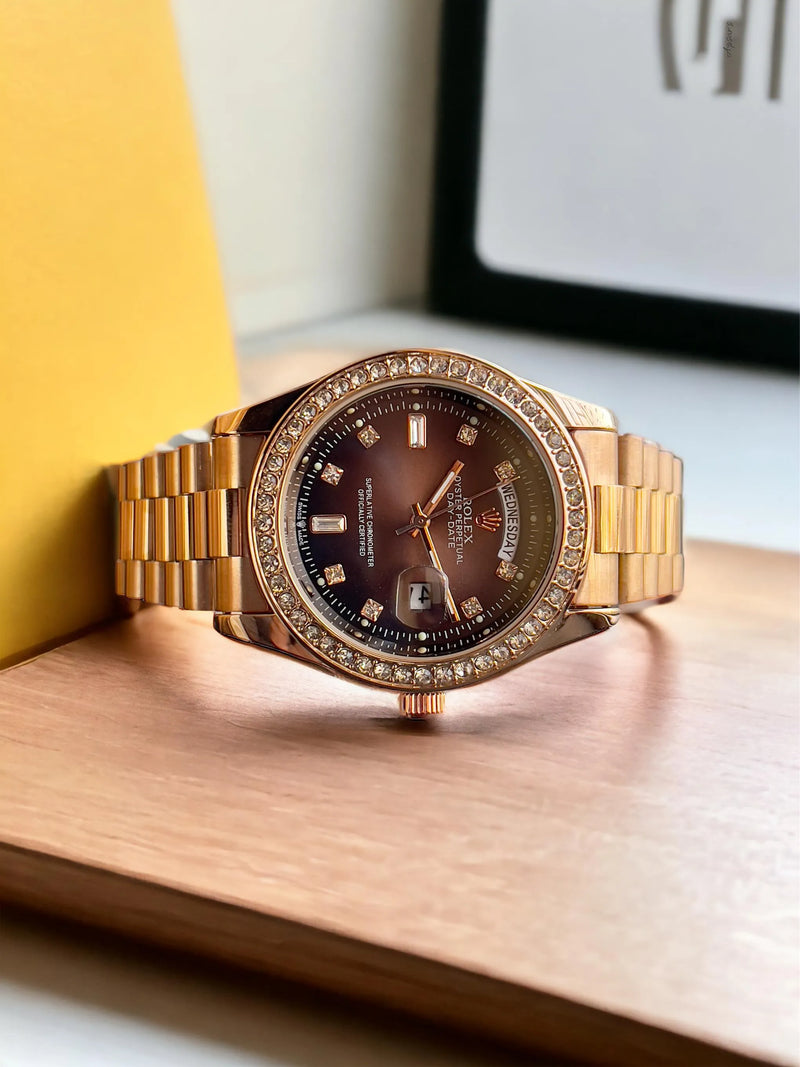 Golden Rolex Watch For Men