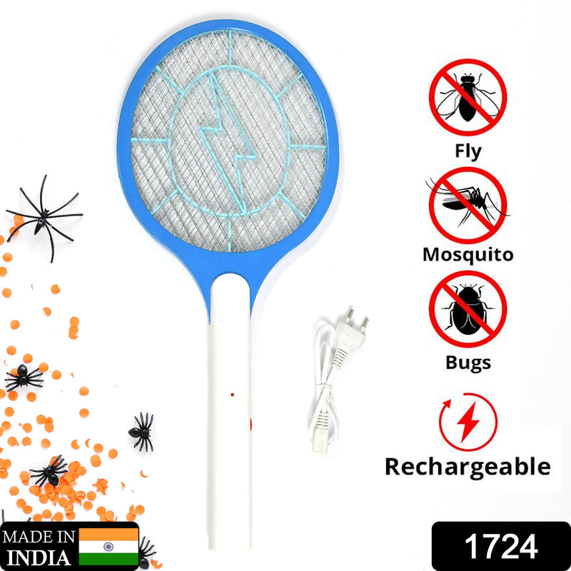 1724 Mosquito Killer Racket Rechargeable Handheld Electric Fly Swatter Mosquito Killer Racket Bat, Electric Insect Killer (Quality Assured) (with cable) DeoDap