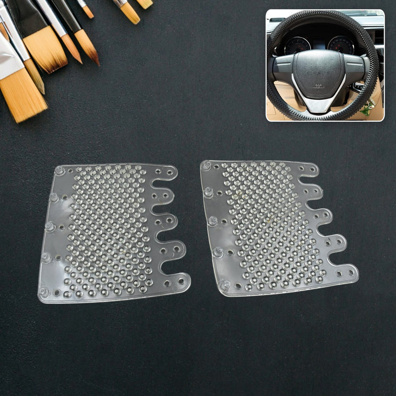 Silicon Car Massage Steering Cover High Quality Silicon Massger Pad Suitable For All Car (2 Pc Set)