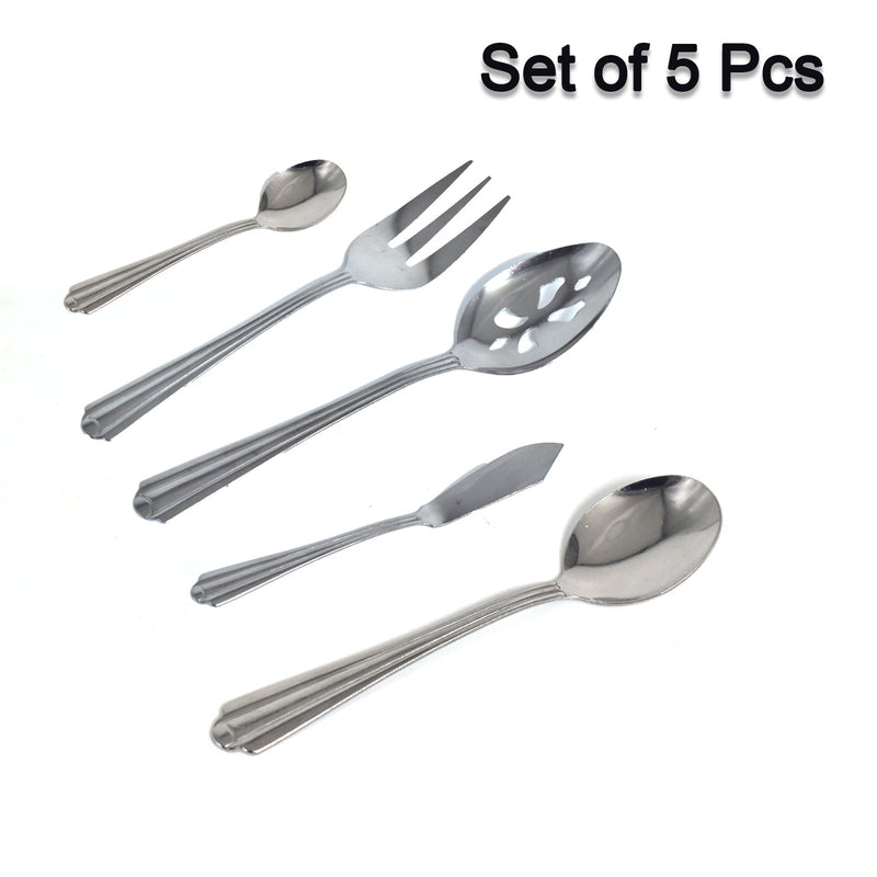 2780 5Pc Mix designed different spoons and fork for make your meal look classic DeoDap