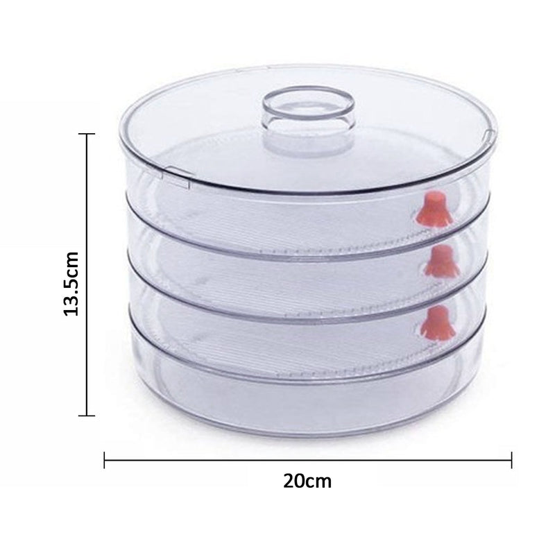 070 Plastic 4 Compartment Sprout Maker, White holeseller