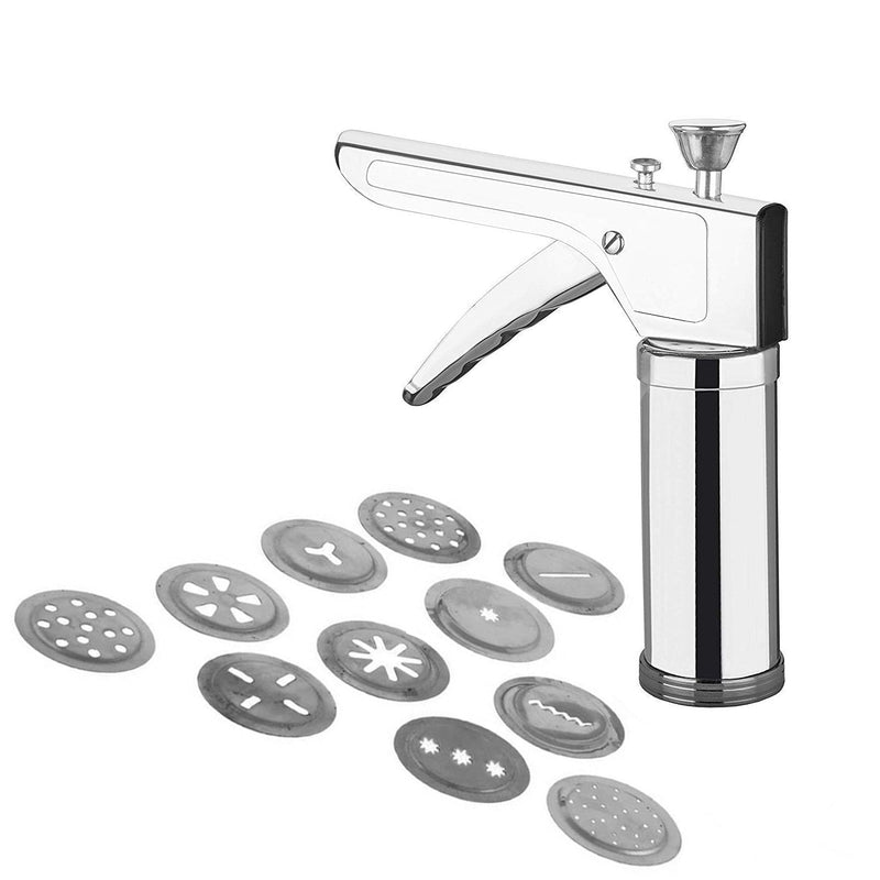 090 Plastic Kitchen Press Set, 12-Pieces, Silver (Kitchen_Press) holeseller