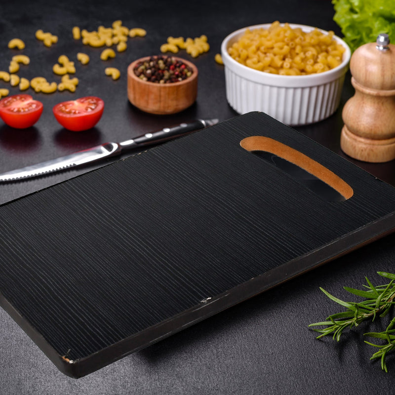 2850 Wooden Cutting Board Heavy Chopping Board With Handle Kitchen Vegetables, Fruits & Cheese DeoDap