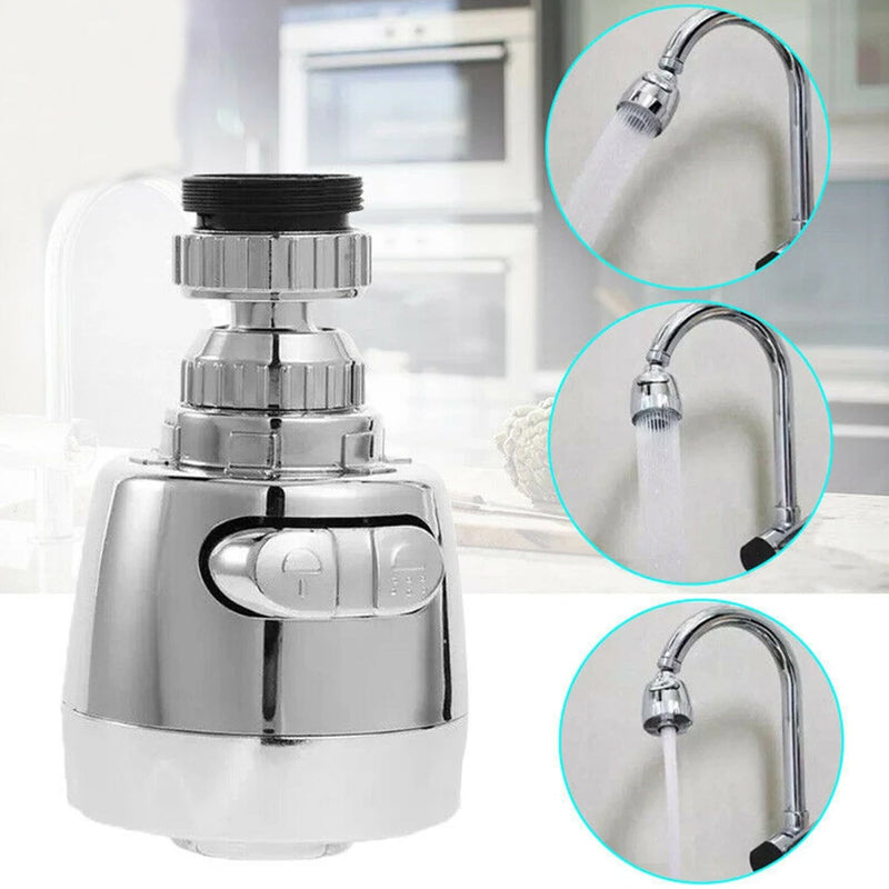 0552 Faucet Sprayer - Kitchen Sink Aerator Adjustable Rotatable Water Saver Head, Upgraded Big Angle Replacement Anti Splash Shower Booster with V Tap Stream Switch, Moveable Kitchen Tap Head (1 Pc)