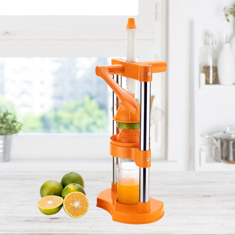 7128 Hand Pressure Juicer With Glass Manual Cold Press Juice Machine  Instant Make Juice Squeezer, Fruits Juicer, Juice Maker, Orange Juice Extractor For Fruits & Vegetables, Orange DeoDap