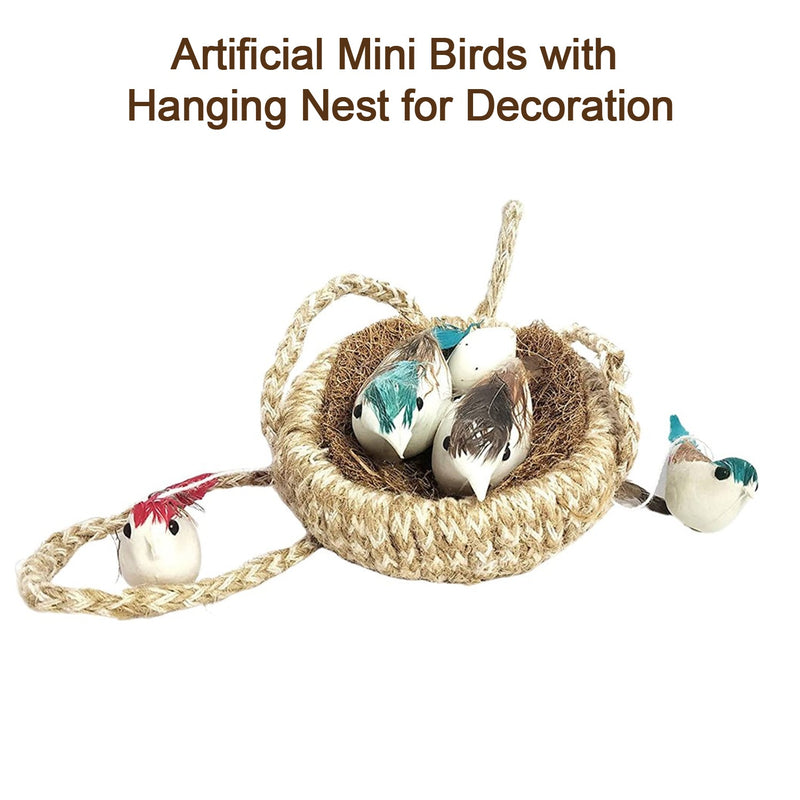 1731A ARTIFICIAL JUTE HANGING BIRDS NEST JHUMAR CHIDIYAN KA GHOSLA With Brown Box DeoDap