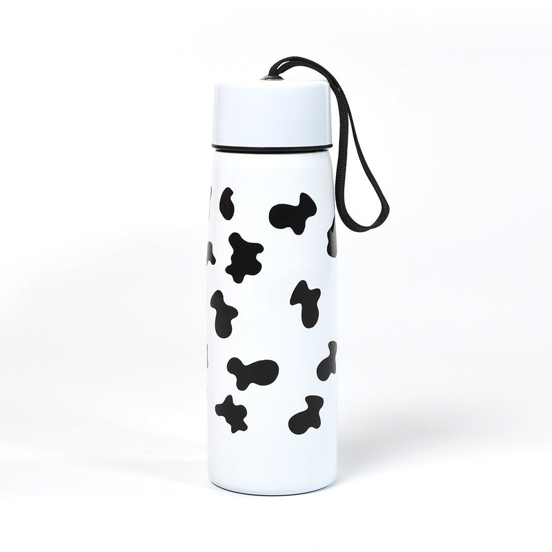 6784 Cow Print Stainless Steel Design Water Bottle Easy To Carry Bottle Leak-Proof Bottle For Office Bottle | Gym Bottle | Home | Kitchen | Hiking | Treking Bottle | Travel Bottle  ( 400ml ) DeoDap