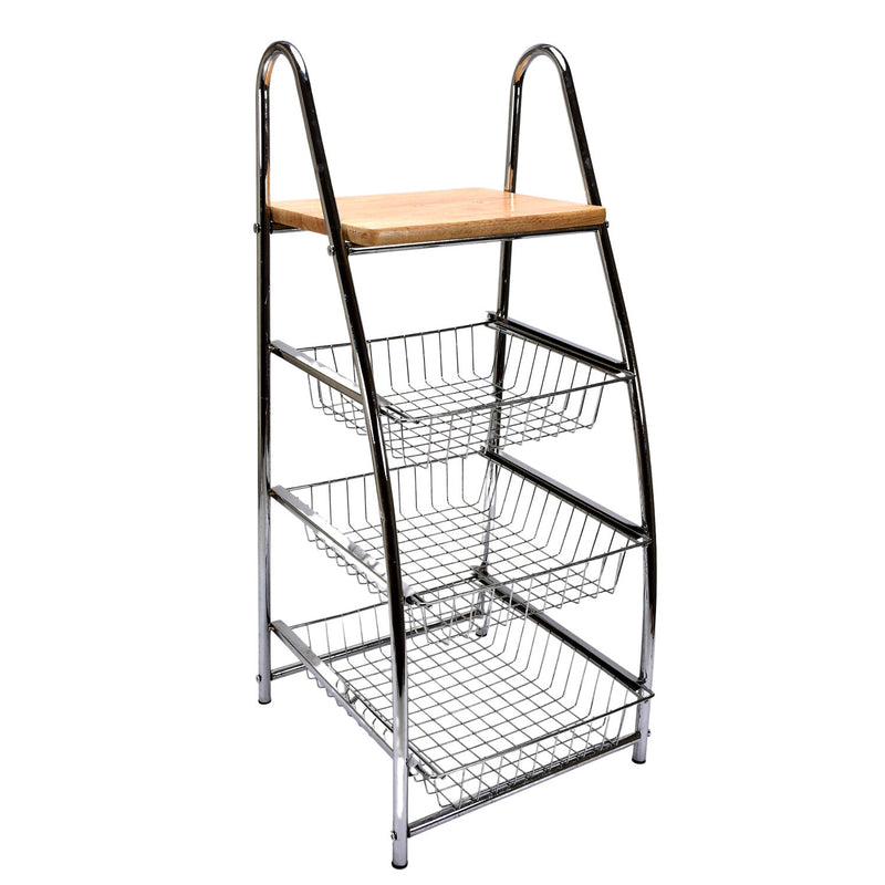 7669 Tkolley Steal High Quality Rack 3 Tier For Kitchen Use DeoDap