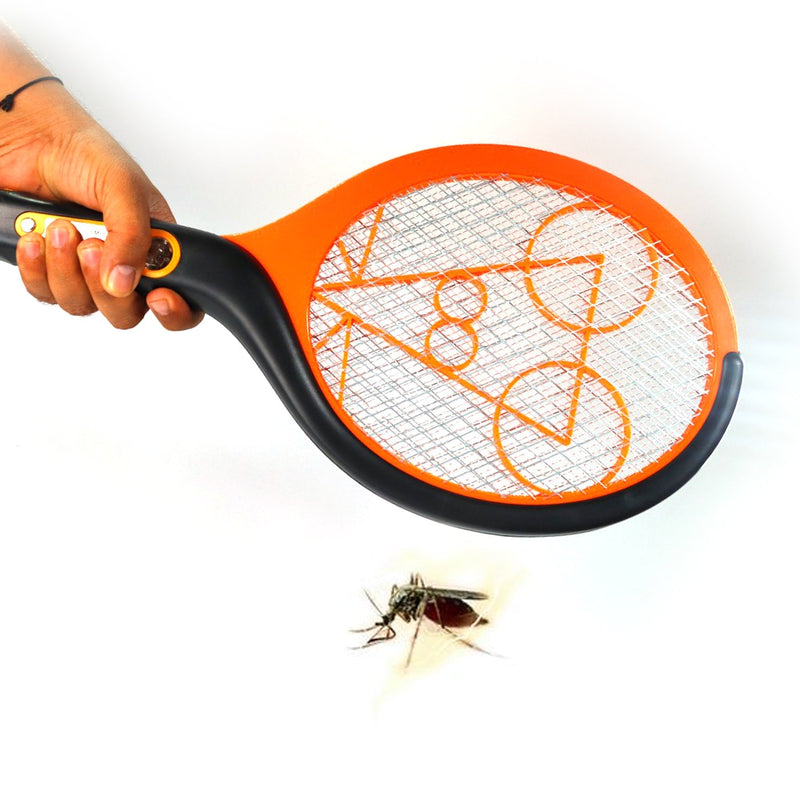 9108 Anti Mosquito Racquet Rechargeable Insect Killer Bat with LED Light DeoDap