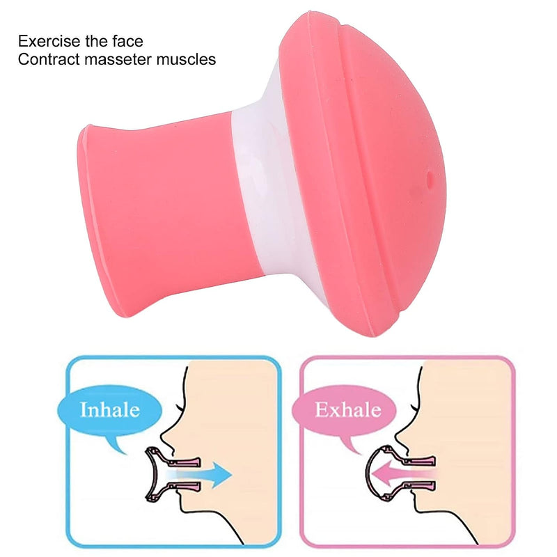 6104 Silicone Facial Jaw Exerciser Breathing Type Face Slimmer, Breathing Type Face Slimmer Face Lift Inhaling & Exhaling Tool, Look Younger and Healthier - Helps Reduce Stress and Cravings