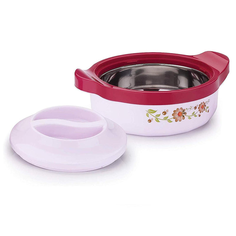 5230 Casserole Set of 3 Premium Casserole Big Size Microwave Safe 3 Pcs Set Floral Print Serve Casserole Set- 800ML,1500 ML and 2500ML DeoDap