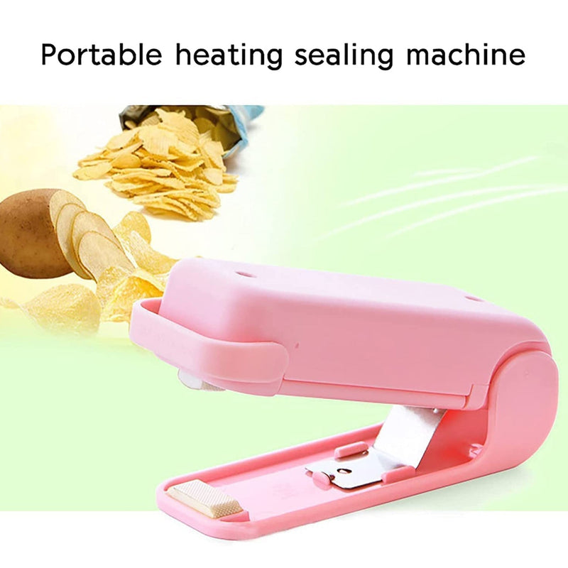 7675 Mini Sealing Machine Plastic Bag Sealer Portable Mini Super Seal Packing Plastic Bag Tool Sealing Machine Hand Held Heat (1Pc) DeoDap