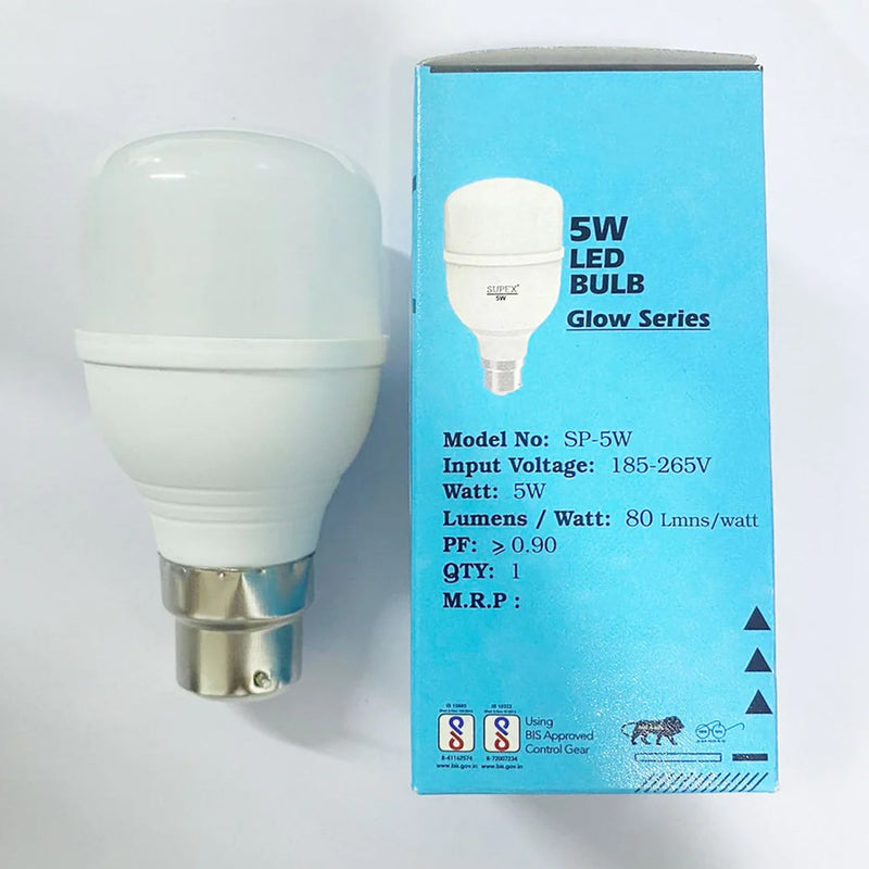 3395 High-Power 5 W LED Light Bulb, Brightness LED Bulb White, General Lighting Bulb, Energy Saver Superior Light , LED Bulb, Cool White For every room: bedroom, living room, kitchen, garage, bathroom (5 Watt)