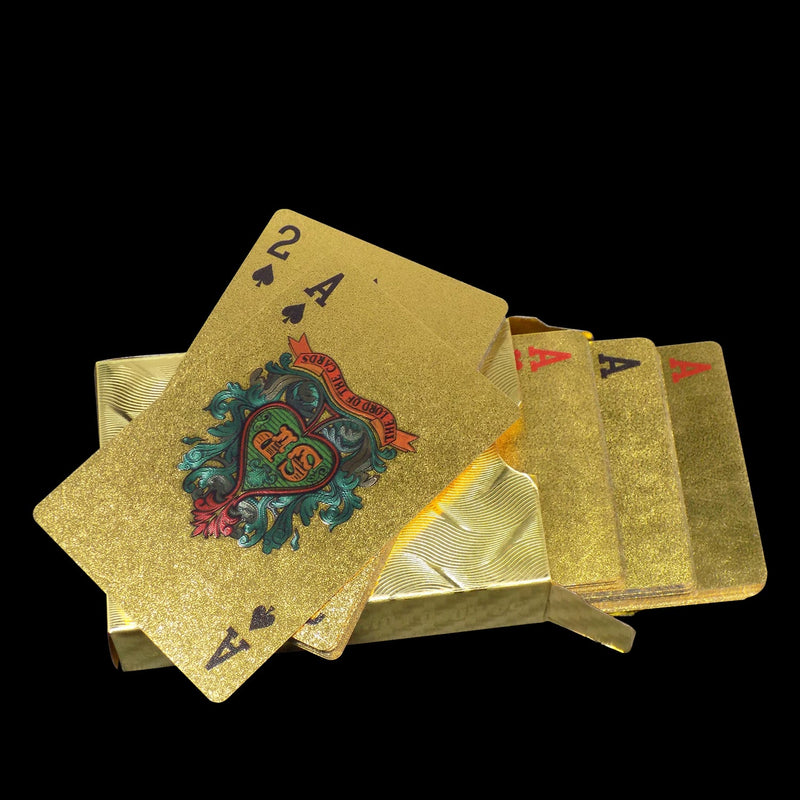 0523 Gold Plated Poker Playing Cards (Golden)