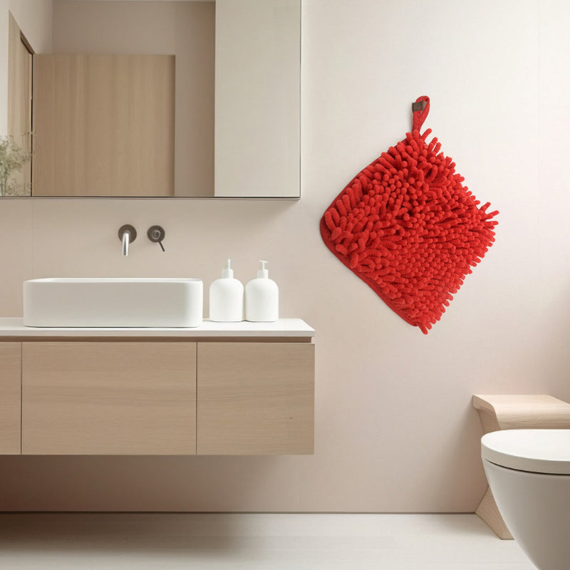 7806 Super Soft Cute Hanging Hand Towel for Kitchen and Bathroom | Ultra Absorbent Thick Coral Velvet Hand Towels with Hanging Loop Fast Drying Microfiber