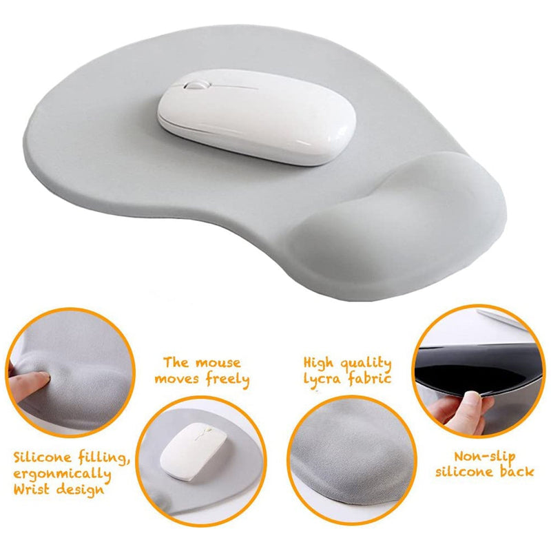 6176 Comfortable Silicone Mouse Pad with Jel Mouse Pad For All type Multiuse Mouse Pad  ( Mix Color )