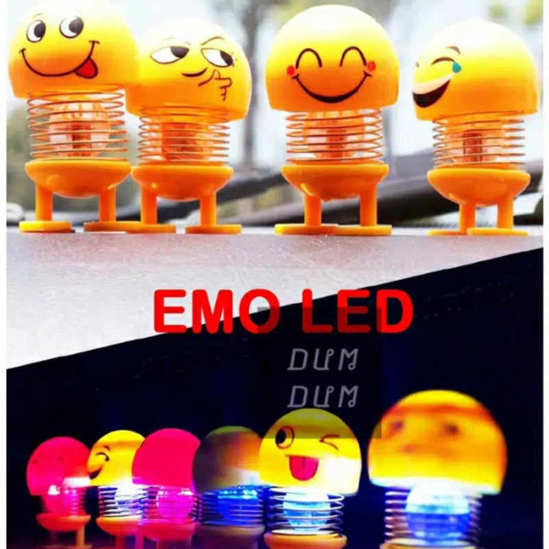 4714  Emoji Shake Car Dashboard Doll Dance for Car interior Decoration With LED Light DeoDap