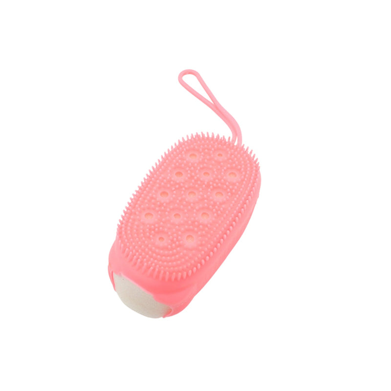 1436  Silicone Super Soft Silicone Bath Brush Double-Sided Body Scrubber Brush for Deep Cleasing Exfoliating, Ultra-Soft Scrubber(1 pc)