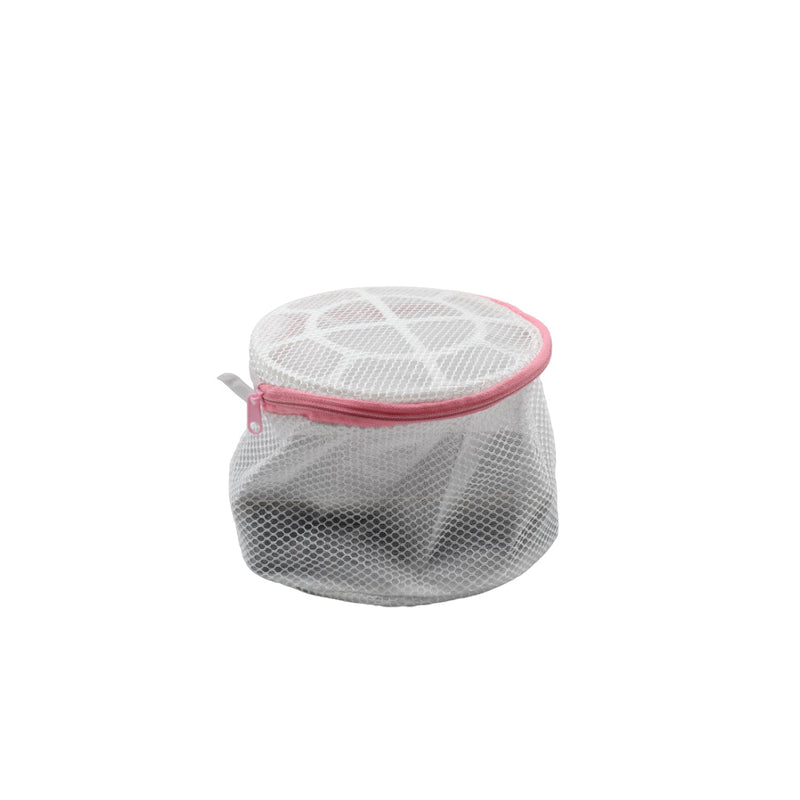 8359 Small Round cloth washing Laundray bag | washing net bag Pouch | Mesh Laundry Bag with rust free zipper for Washing, socks and underwear (1 Pc)