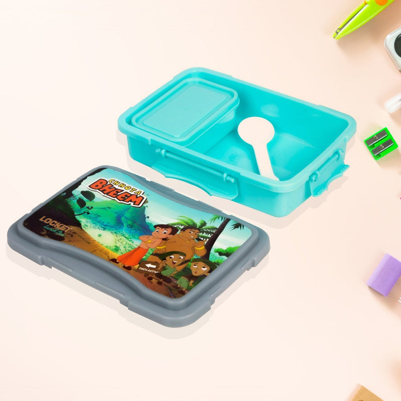 5318 Locket Lunch Box Plastic High Quality Box For Kids School Customized Plastic Lunch Box for Girls & Boy DeoDap