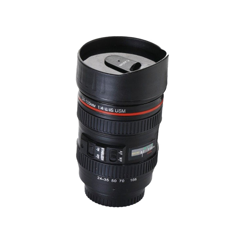 0720 Camera Lens Shaped Coffee Mug Flask With Lid DeoDap