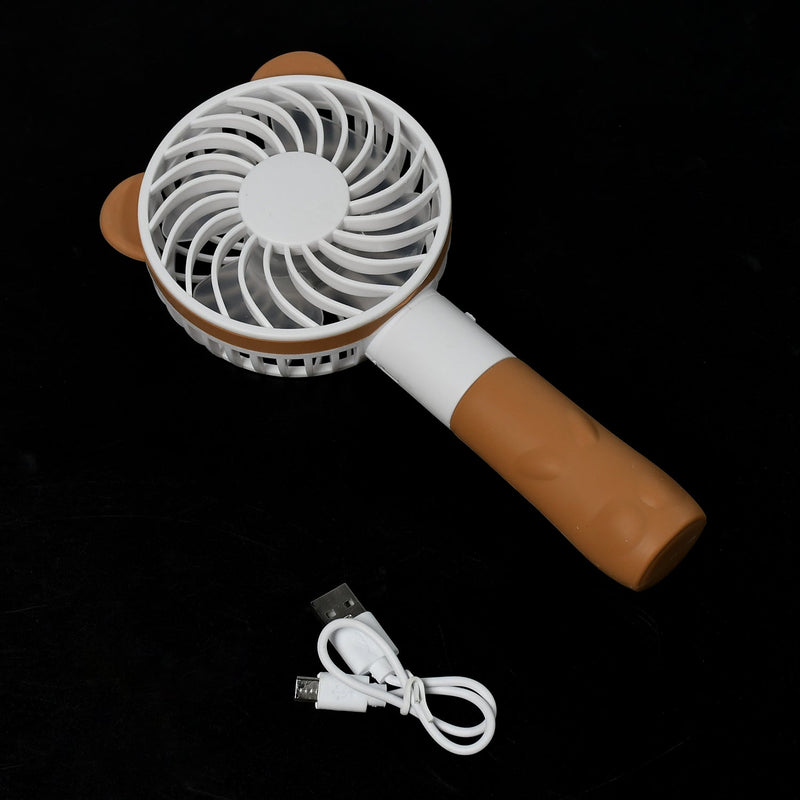 4812 Portable Bear Styled Hand Fan Rechargeable Handheld Fan For Travel , home & Office Use DeoDap