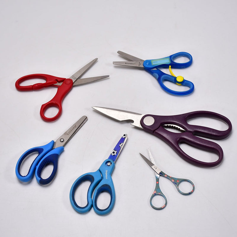 9128 Multipurpose Large Stainless Steel Scissor For Home Scissors/Office Scissors/School Work Scissors /Cutting / Croping Scissors /Tailoring Scissors ( Mix 1 Kg ) DeoDap