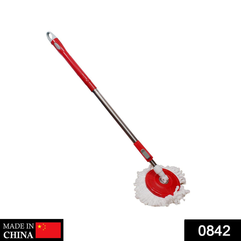 0842 Home Cleaning - Stainless Steel 360 Degree Rotating Pole Microfiber Mop Rod Stick DeoDap