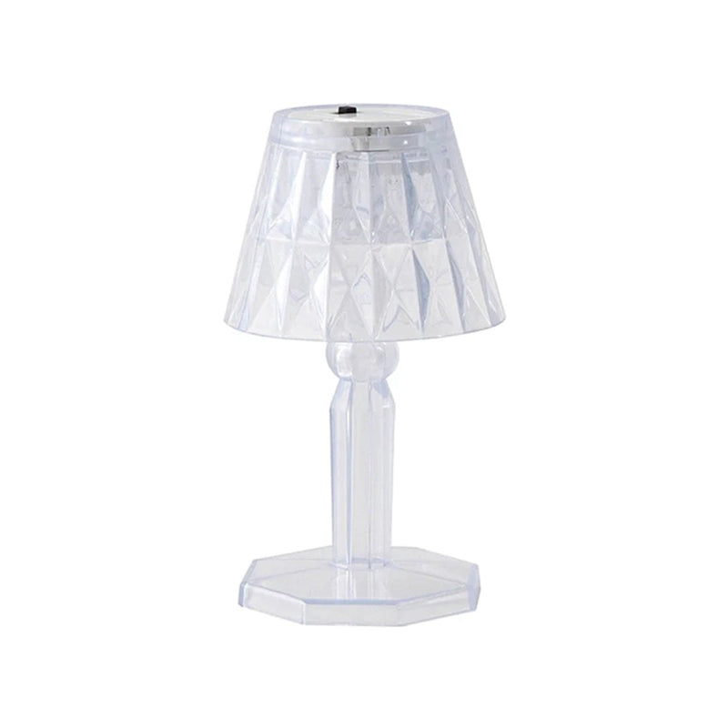 6610 2in1 Transparent Mini Crystal Table Lamp with Reflection Light DeoDap