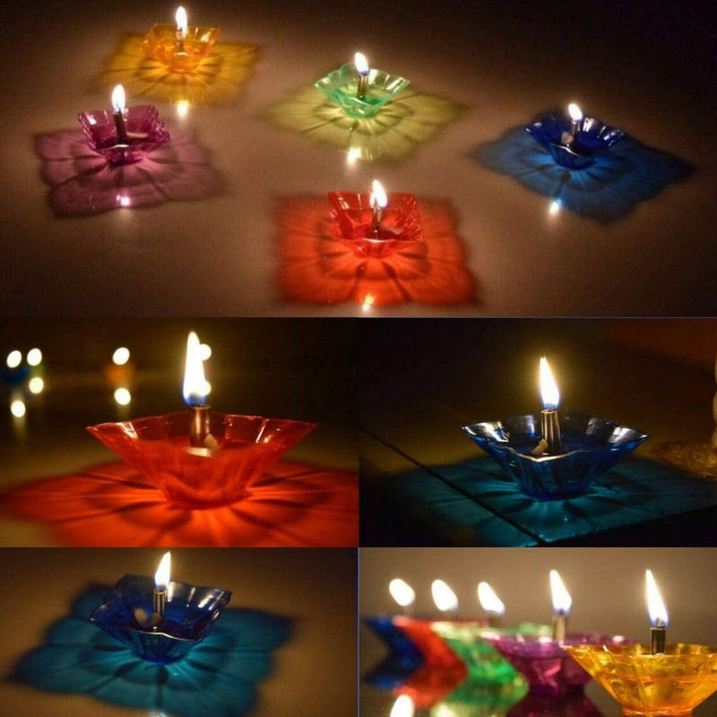 6004A Candle Cup with Multi Shape  (Multicolor)