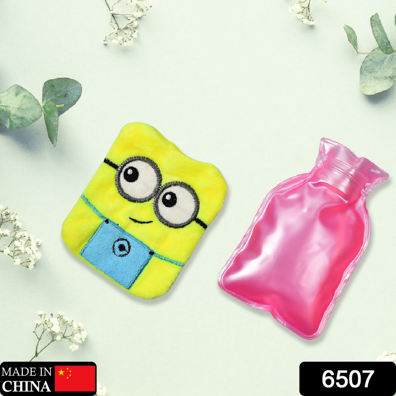 6507 2Eye Minions small Hot Water Bag with Cover for Pain Relief, Neck, Shoulder Pain and Hand, Feet Warmer, Menstrual Cramps. DeoDap