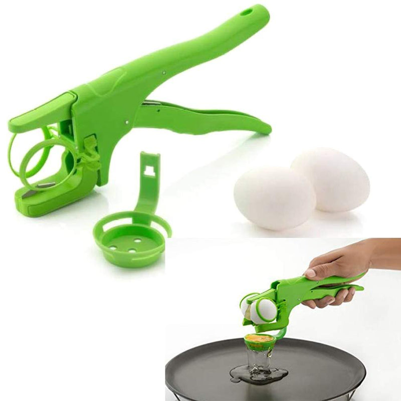 109 Plastic Handheld Egg Cracker with Separator DeoDap