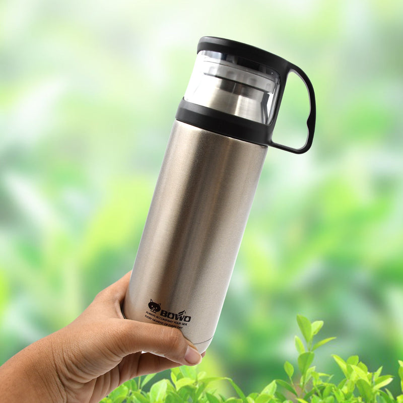 6959 Stainless Steel Thermos Water Bottle | 24 Hours Hot and Cold | Easy to Carry | Rust & Leak Proof | Tea | Coffee | Office| Gym | Home (350ml)