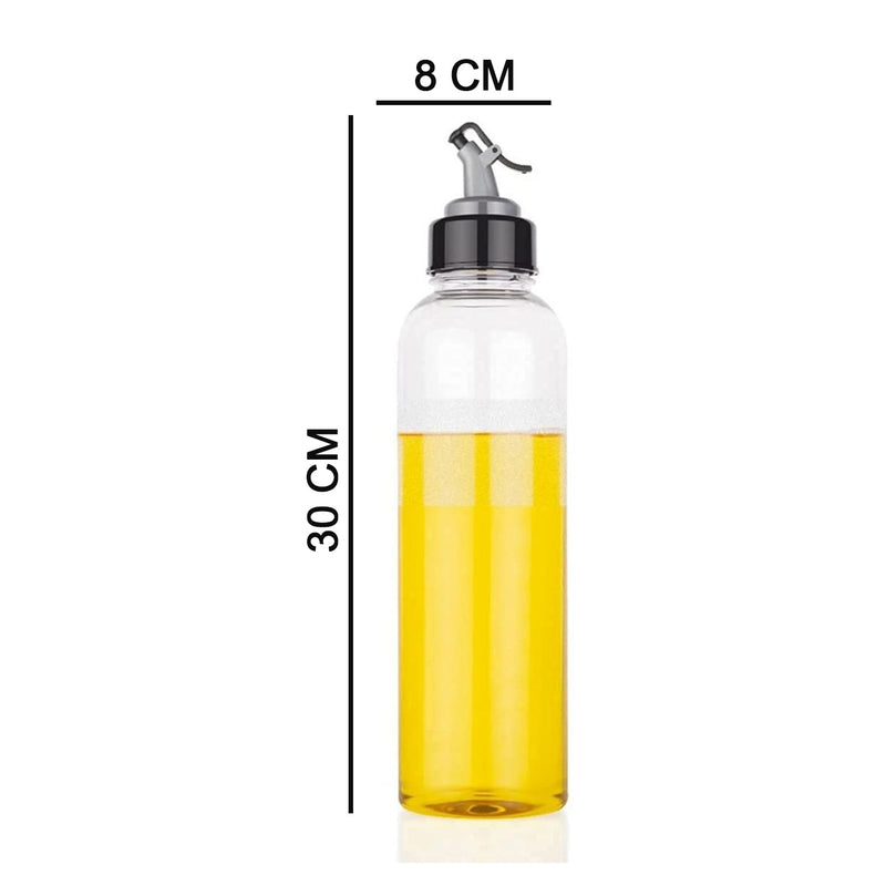 2288 1ltr Plastic Oil Dispenser With Lid - Clear, Drip Free Spout, Controlled Use.