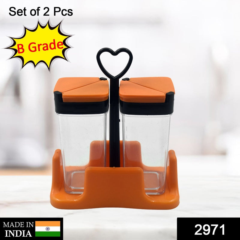 2971 Multipurpose Spice Rack For kitchen Plastic Made set of 2 Jar