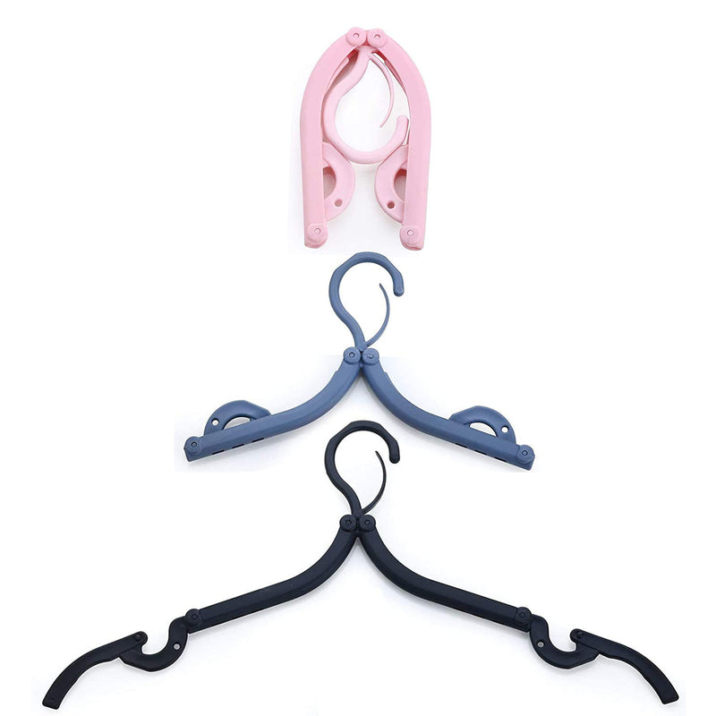 1432 Portable & Foldable Multicolor Plastic Hangers (1pc) DeoDap