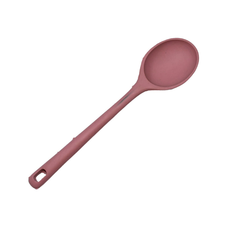 5387  HEAT RESISTANT SILICONE BASTING SPOON NON-STICK SPOON HYGIENIC SOLID COATING COOKWARE KITCHEN TOOLS DeoDap