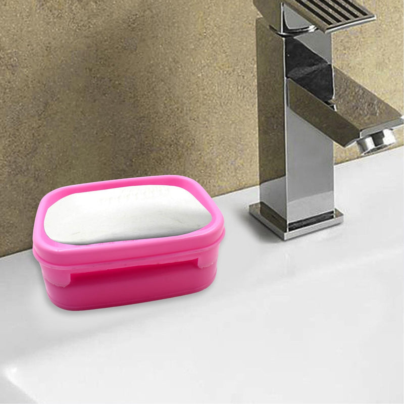 1128A Covered Soap keeping Plastic Case for Bathroom use DeoDap