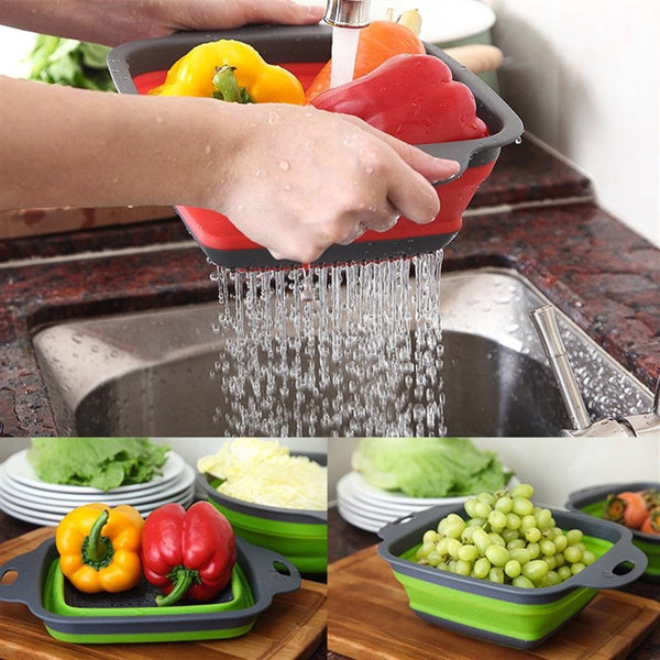 2380 Plastic Folding Basket/Strainer for Kitchen DeoDap