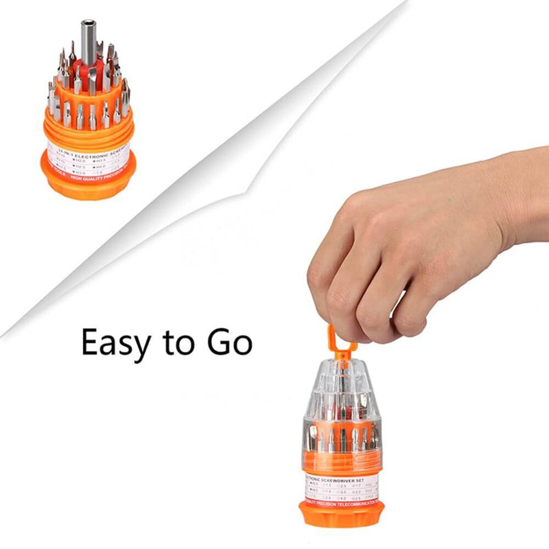 9110 (SET OF 4PC) SCREWDRIVER SET, STEEL 31 IN 1 WITH 30 SCREWDRIVER BITS, PROFESSIONAL MAGNETIC DRIVER SET DeoDap