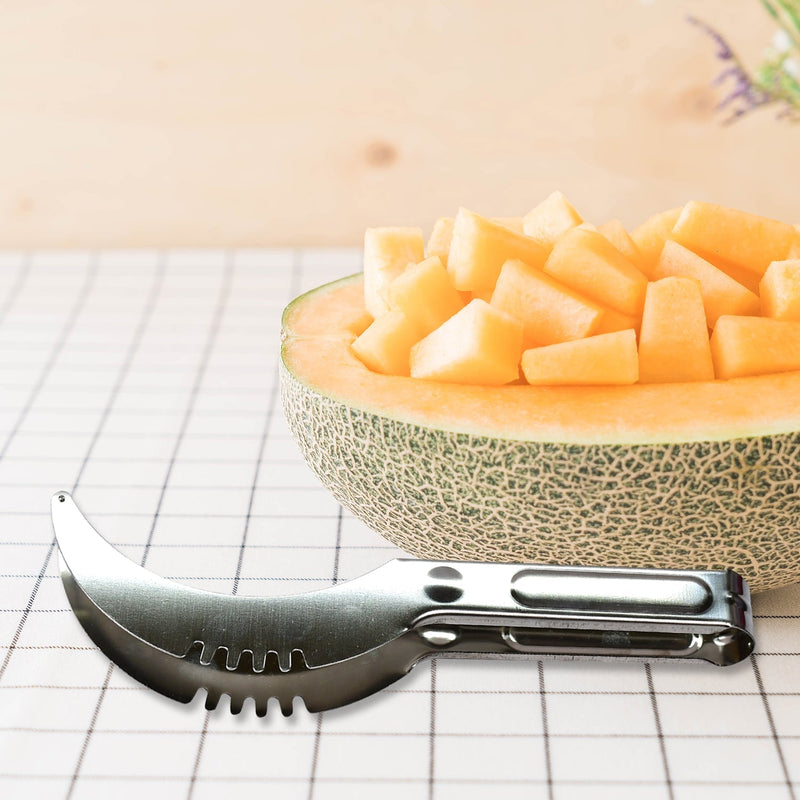 2981 Watermelon Cantaloupe Slicer Stainless Steel Knife Corer Fruit Vegetable - Tools Kitchen Gadgets Melon Slicer Cutter Melon Fruit DeoDap