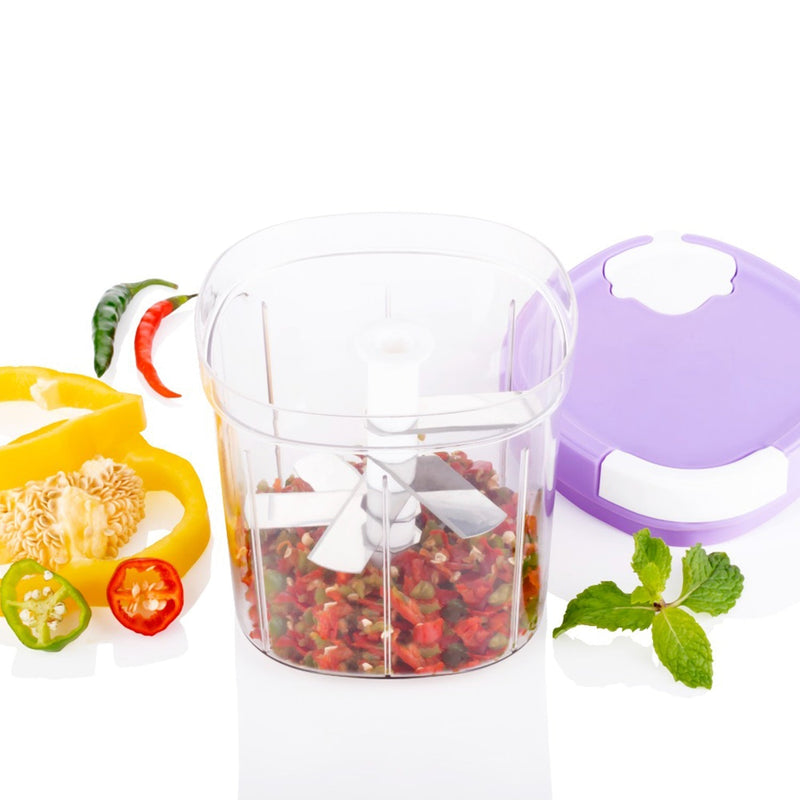 2670 2 in 1 Handy Chopper and Slicer Used Widely for chopping and Slicing of Fruits, Vegetables, Cheese Etc. Including All Kitchen Purposes. DeoDap