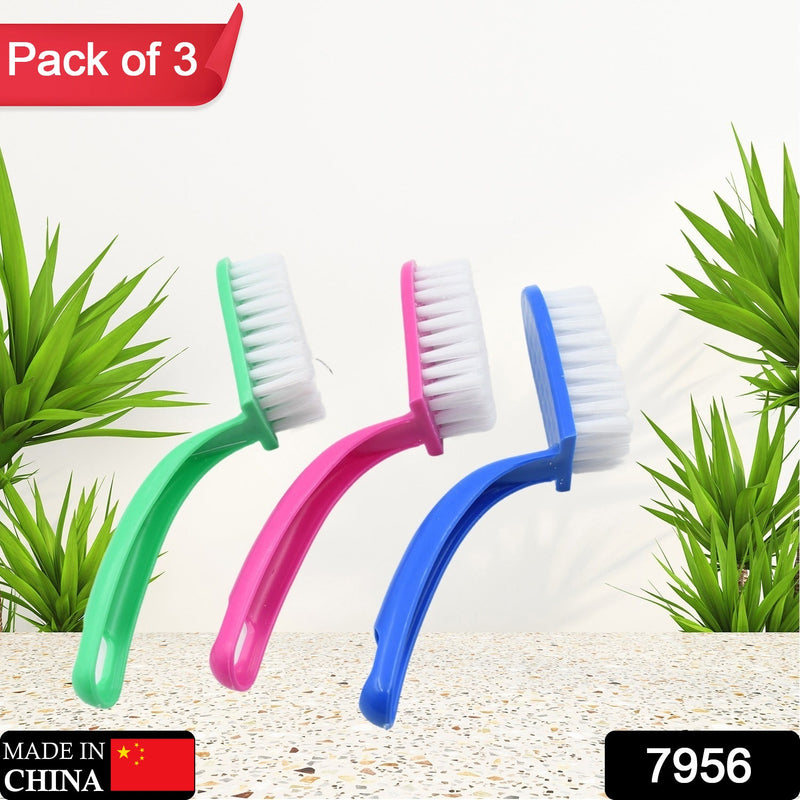 7956 Multi-Purpose Kitchen Cleaning Brushes - Fish Cleaning Vegetable Cleaning Tool Cleaner Utensils Fruit Cleaning 3 Piece