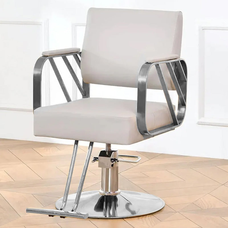 9362 SALON CHAIR HYDRAULIC CHAIR FOR BUSINESS OR HOME, SIMPLICITY BARBER CHAIR SALON BEAUTY SPA SHAMPOO HAIR PROFESSIONAL HYDRAULIC STYLING CHAIR (SILVER 1 UNIT )