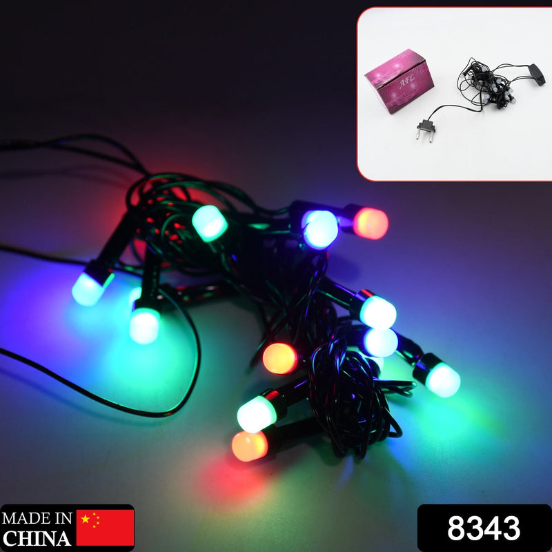 8343 3Mtr Home Decoration Diwali & Wedding LED Christmas String Light Indoor and Outdoor Light ,Festival Decoration Led String Light, Multi-Color Light 1.4MM (15L 3 Mtr)