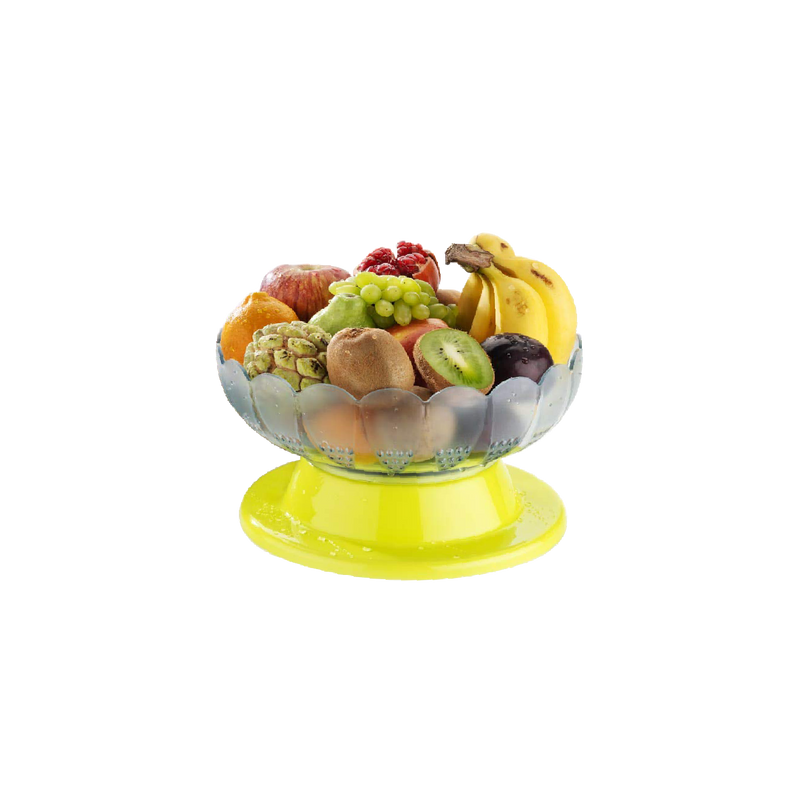 2459 Absolute Plastic Round Revolving Fruit and Vegetable Bowl DeoDap