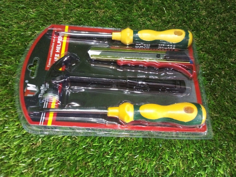 9029 4 Pc Helper Tool Set used while doing plumbing and electrician repairment in all kinds of places like household and official departments etc. DeoDap