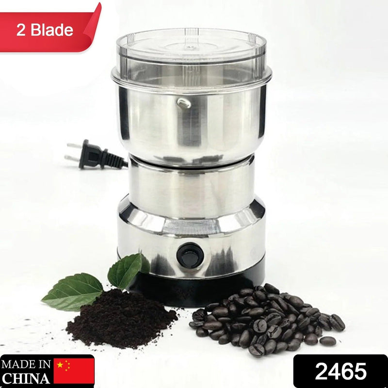 2465 Multi-Functional Electric Stainless Steel Herbs Spices Nuts Grain Grinder with Stainless Steel Bowl, Portable Coffee Bean Seasonings Spices Mill Powder Machine Grinder Machine for Home and Office