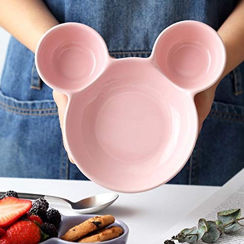 0843 Mickey Shaped Kids/Snack Serving Sectioned Plate DeoDap